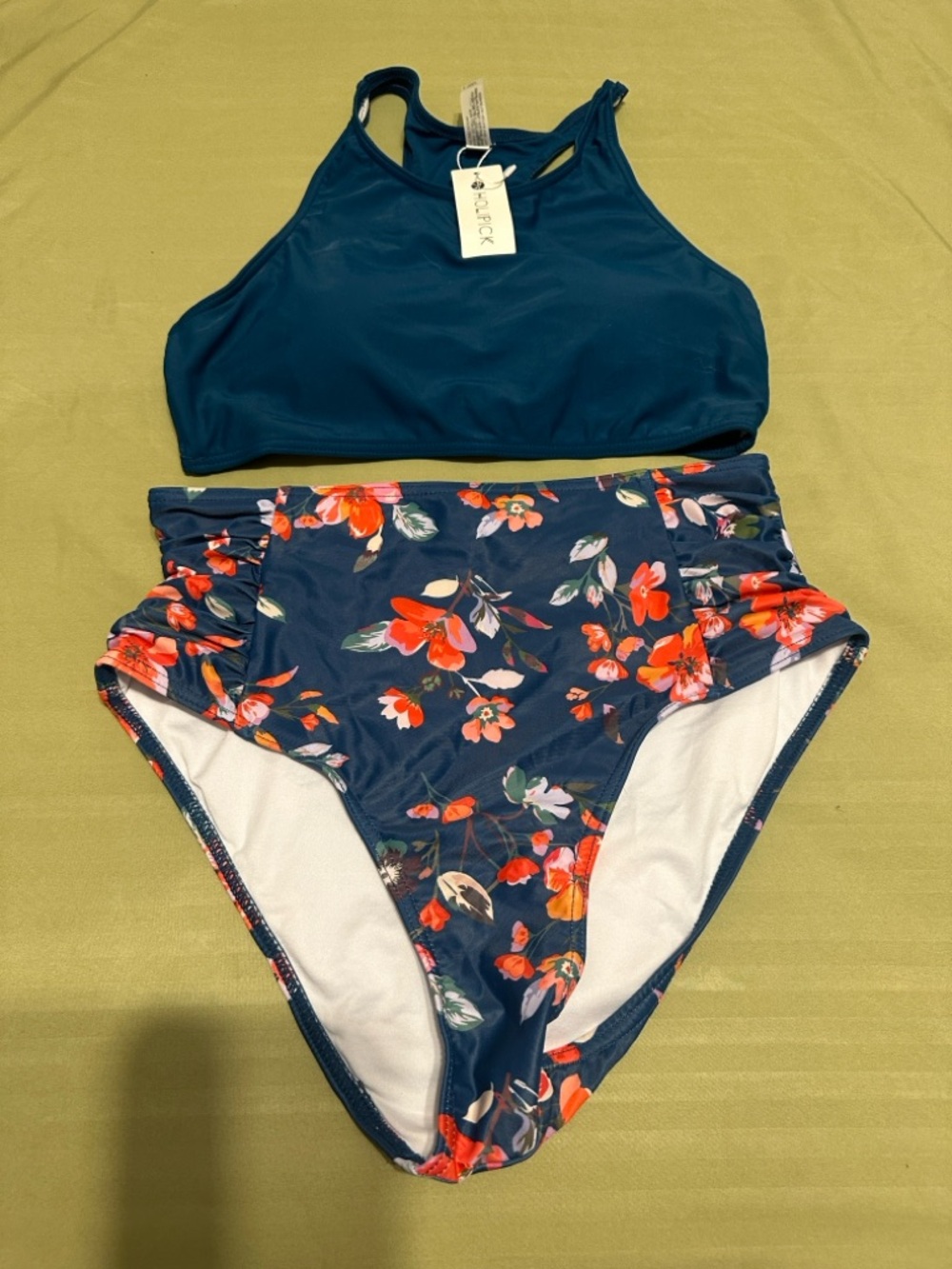 Holipick Deep Teal Racerback Swim Top - Picture 2 of 5